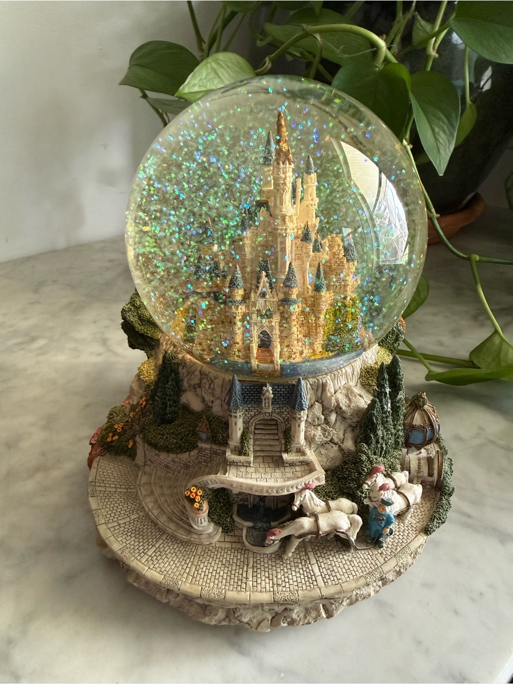 Vintage Cinderella's Castle Snowglobe: Plays 'So This Is Love'
